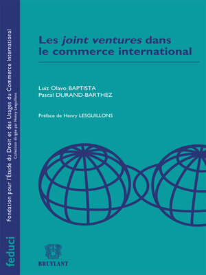 cover image of Les joint ventures dans le commerce international